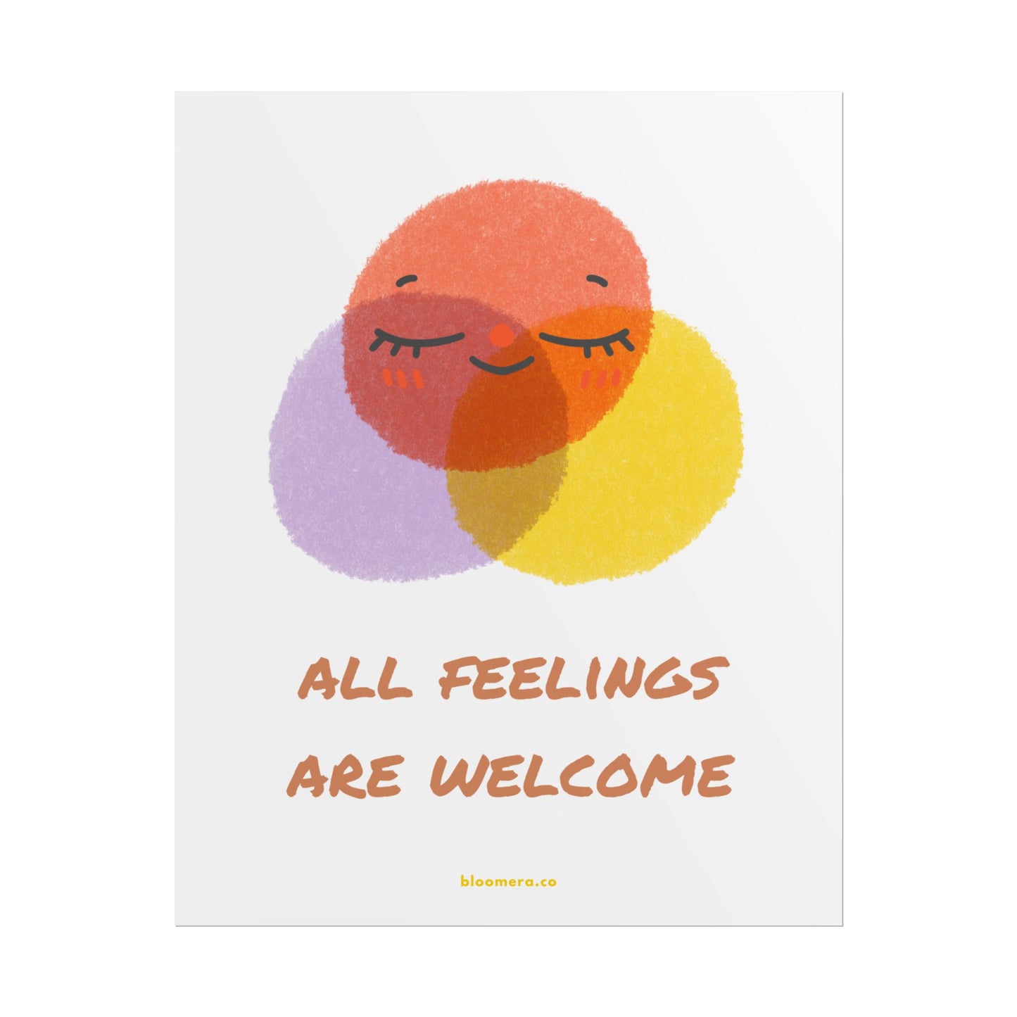 All Feelings Are Welcome | Positive Affirmation Poster for Kids
