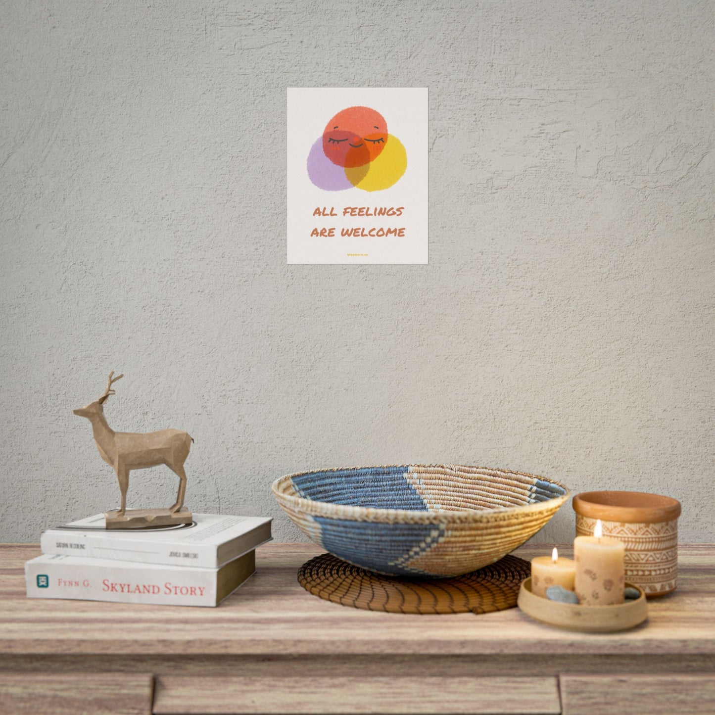 All Feelings Are Welcome | Positive Affirmation Poster for Kids