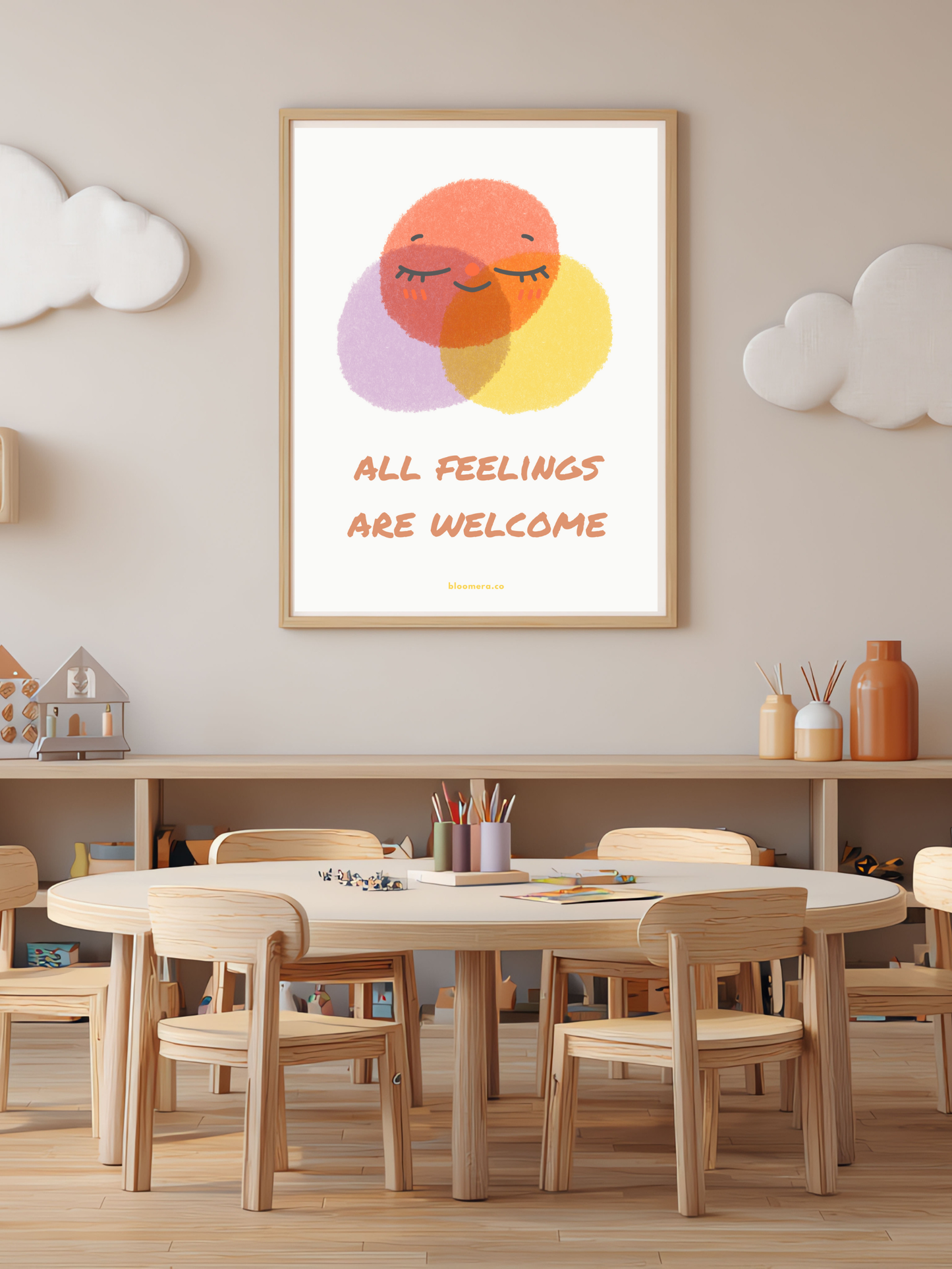 All Feelings Are Welcome | Positive Affirmation Poster for Kids